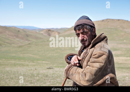 Schäfer, David Gareja Klosterkomplex, Georgien, Aserbaidschan Grenze Stockfoto