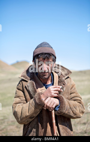 Schäfer, David Gareja Klosterkomplex, Georgien, Aserbaidschan Grenze Stockfoto