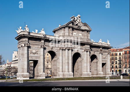 La Puerta De Alcala Bogen, Madrid, Spanien Stockfoto