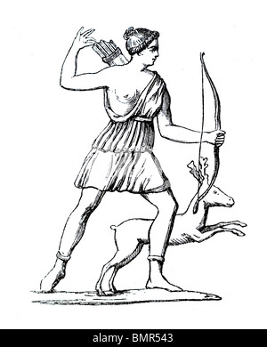 Artemis Leinwandbild - Griechische Göttin Der Jagd Als Wanddekoration Für Wohnzimmer & Schlafzimmer | 60x90 Cm