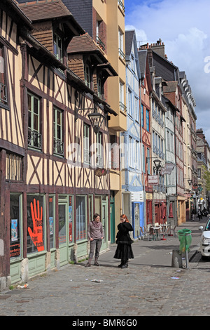 Altes Haus, Rouen, Seine-Maritime Abteilung, Haute-Normandie, Frankreich Stockfoto