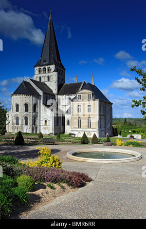 Abteikirche St.Georges, Saint-Martin-de-Boscherville, Seine-Maritime Departement Haute-Normandie, Frankreich Stockfoto