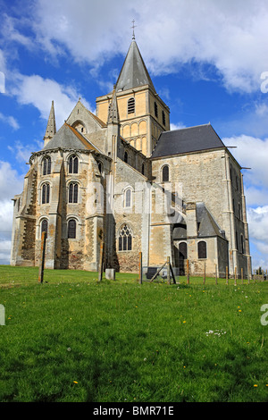 Abtei Kirche, Cerisy-la-Foret, Manche Abteilung, Basse-Normandie, Frankreich Stockfoto