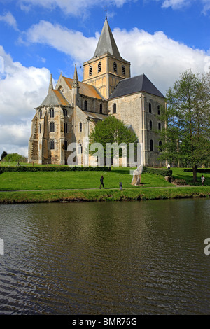 Abtei Kirche, Cerisy-la-Foret, Manche Abteilung, Basse-Normandie, Frankreich Stockfoto