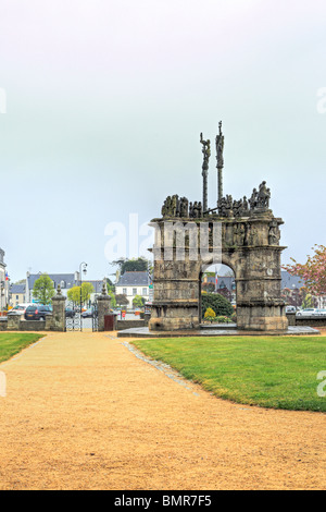 Pleyben, Pfarrei schließen, Departement Finistere, Bretagne, Frankreich Stockfoto