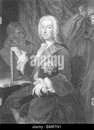 Richard Boyle, 3. Earl of Burlington (1694-1753) auf Gravur aus den 1800er Jahren. "Die Apollo der Künste". Stockfoto