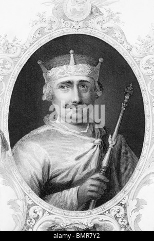 William II König von England (1056-1100) auf Gravur aus den 1800er Jahren. König von England während 1087-1100. Stockfoto