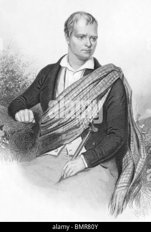 Walter Scott (1771-1832) auf Gravur aus den 1800er Jahren. Schottische historische Schriftsteller und Dichter. Stockfoto