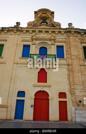 Bunten Türen im Verlauf von Valletta Waterfront, Malta. Stockfoto