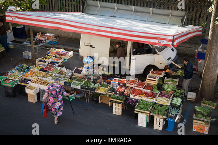 Ein Obst- und Gemüsemarkt Straßenstand, Florenz, Italien Stockfoto