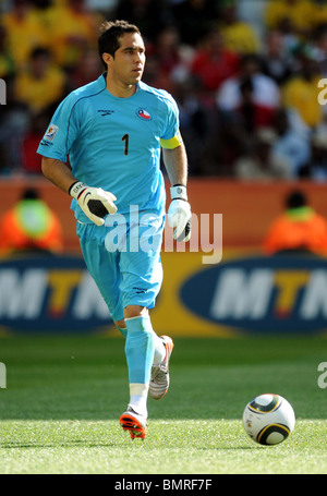 CLAUDIO BRAVO CHILE MBOMBELA Stadion Südafrika 16. Juni 2010 Stockfoto