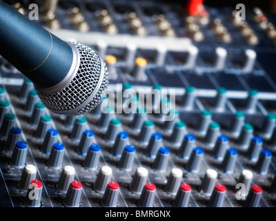 Blick auf Details von einigen Musik-Studio. Stockfoto