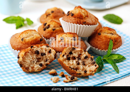 Schokoladen-Muffins. Rezept zur Verfügung. Stockfoto