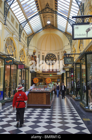 Die Royal Arcade in Melbourne Central Business District Stockfoto