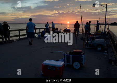 Docken Sie an St. Simons Island, Georgia, USA an Stockfoto