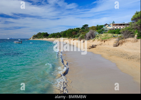 Der Strand von Portsea Stockfoto