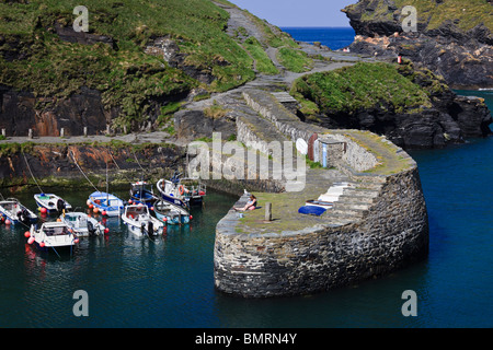 Boscastle Hafen, Cornwall, England Stockfoto