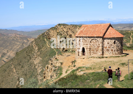 David Gareja Klosterkomplex, Georgien, Aserbaidschan Grenze Stockfoto