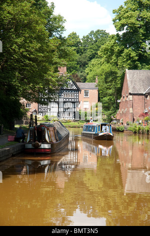 Der Bridgewater Canal, Worsley, größere Manchester,UK.Commissioned von Francis Egerton, 3. Duke of Bridgewater, eröffnet im Jahre 1761 Stockfoto