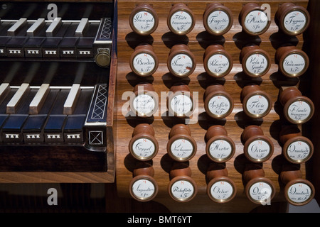 Orgel Keyboard Haltestellen, Wien, Österreich Stockfoto