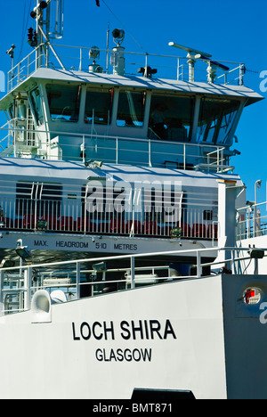 Caledonian MacBrayne Fähre Loch Shira an Largs Pier, Ayrshire, Schottland Stockfoto