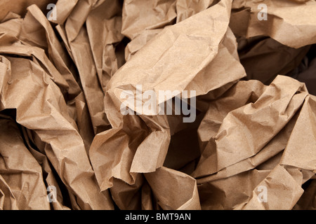 Brown Paper, Verpackungsmaterial für Hintergrund Stockfoto