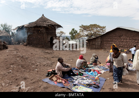 Afrika. Äthiopien. Lalibela. Dem Markt. Stockfoto