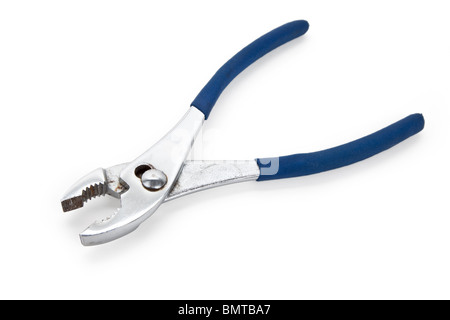 eine Zange hautnah mit weißem Hintergrund Stockfoto