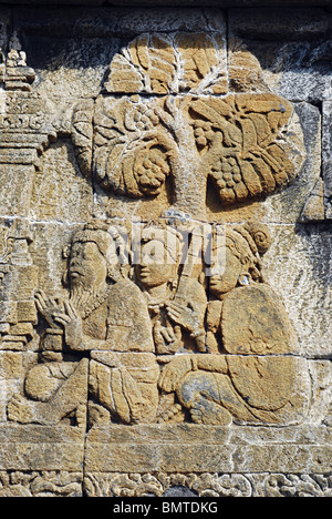 Indonesien-Java-Borobudur, dritte Terrasse Detail der D-20889. Stockfoto