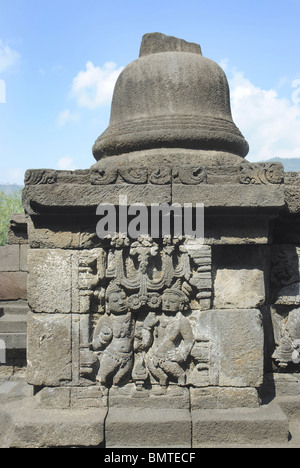 Indonesien-Java-Borobudur, General-View 4. Galerie. Stockfoto