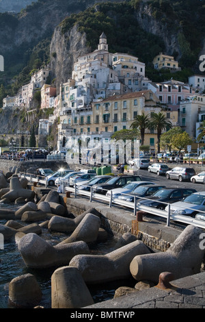 Blick auf die Stadt Amalfi, Italien Stockfoto