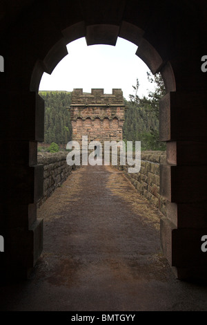 Howden Damm, Derwent Stausee obere Derwent Valley, Derbyshire, England, Vereinigtes Königreich Stockfoto