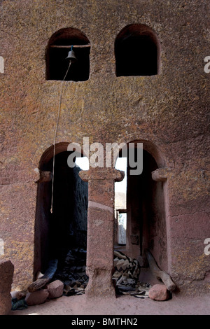 Afrika. Äthiopien. Lalibela. Fels gehauen Kirche Stockfoto