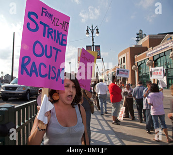 Protest gegen Arizonas Einwanderungsgesetz Stockfoto