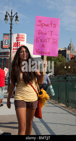 Protest gegen Arizonas Einwanderungsgesetz Stockfoto