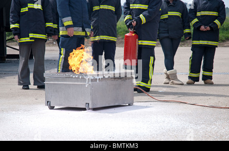 Feuerwehr Training Tag Stockfoto