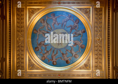 FRANKREICH, DAS SCHLOSS VON FONTAINEBLEAU, DIE PLATTEN-GALERIE Stockfoto