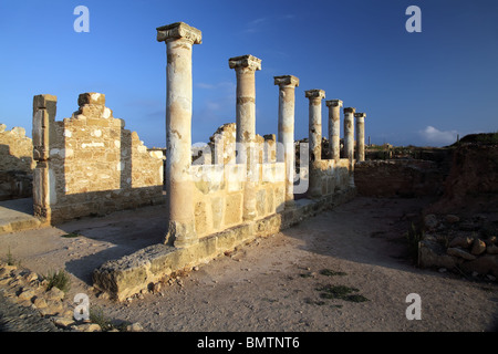 Tempel-Spalten. Kato Paphos archäologische Park. Paphos, Zypern. Stockfoto