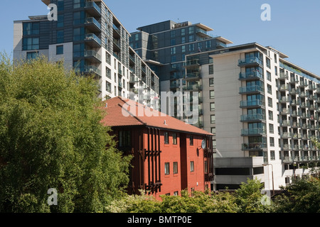 Neue Wohnungen in Birmingham UK Stockfoto