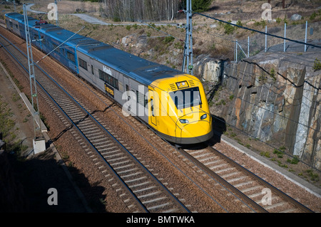 High-Speed-Arlanda Express Zug Stockholm Anschlussflughafen mit Stadtzentrum Stockfoto