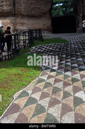 Mosaiken der Ruinen der Bäder von Caracalla, Rom, Italien Stockfoto