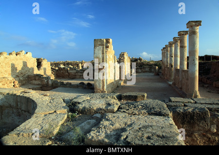 Tempel-Spalten. Kato Paphos archäologische Park. Paphos, Zypern. Stockfoto