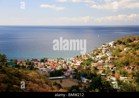 Karibik, St. Lucia, Kanarischen Dorf Stockfoto