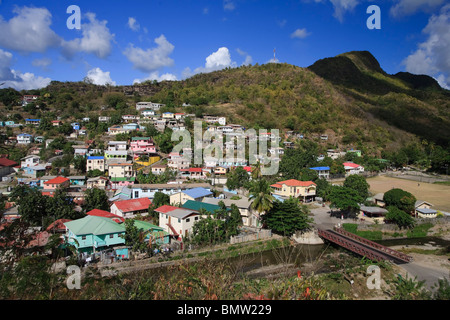 Karibik, St. Lucia, Kanarischen Dorf Stockfoto