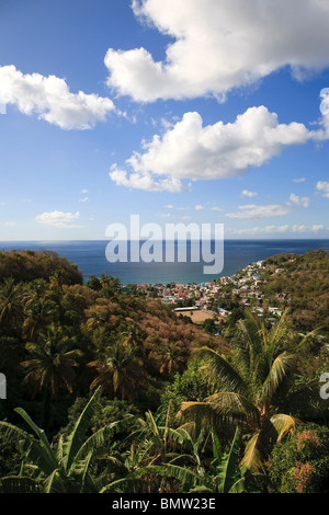 Karibik, St. Lucia, Kanarischen Dorf Stockfoto