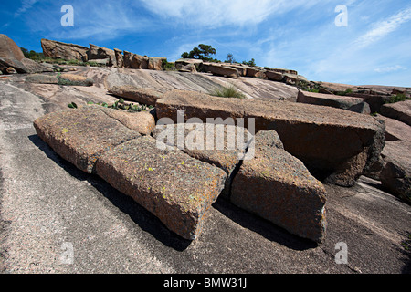 Granit Felsformationen Enchanted Rock State Natural Area Texas USA Stockfoto