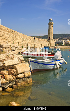 Crete Rethymnon Inner Harbour Stockfoto