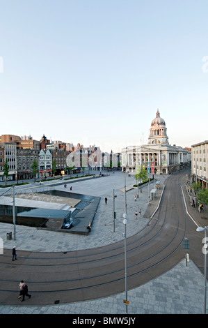 Nottingham-Marktplatz einen hohen Winkel Übersicht entnommen Stockfoto