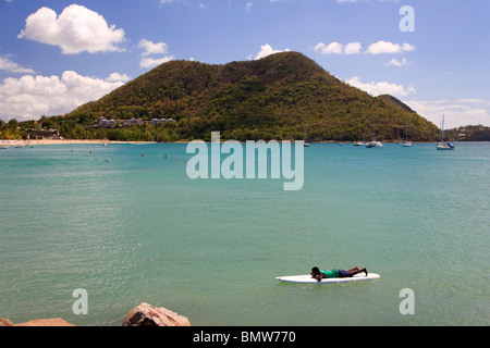 Karibik, St. Lucia, Rodney Bay, Reduit Beach Stockfoto