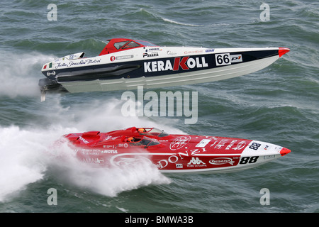 Powerboat P1 Rennen, British Grand Prix of the Sea, Cowes, Isle Of Wight, Großbritannien. Stockfoto